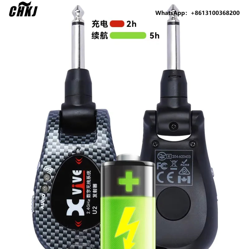 Sistema inalámbrico 2.4 GHz para guitarra estilo Xvive U2 — NO original