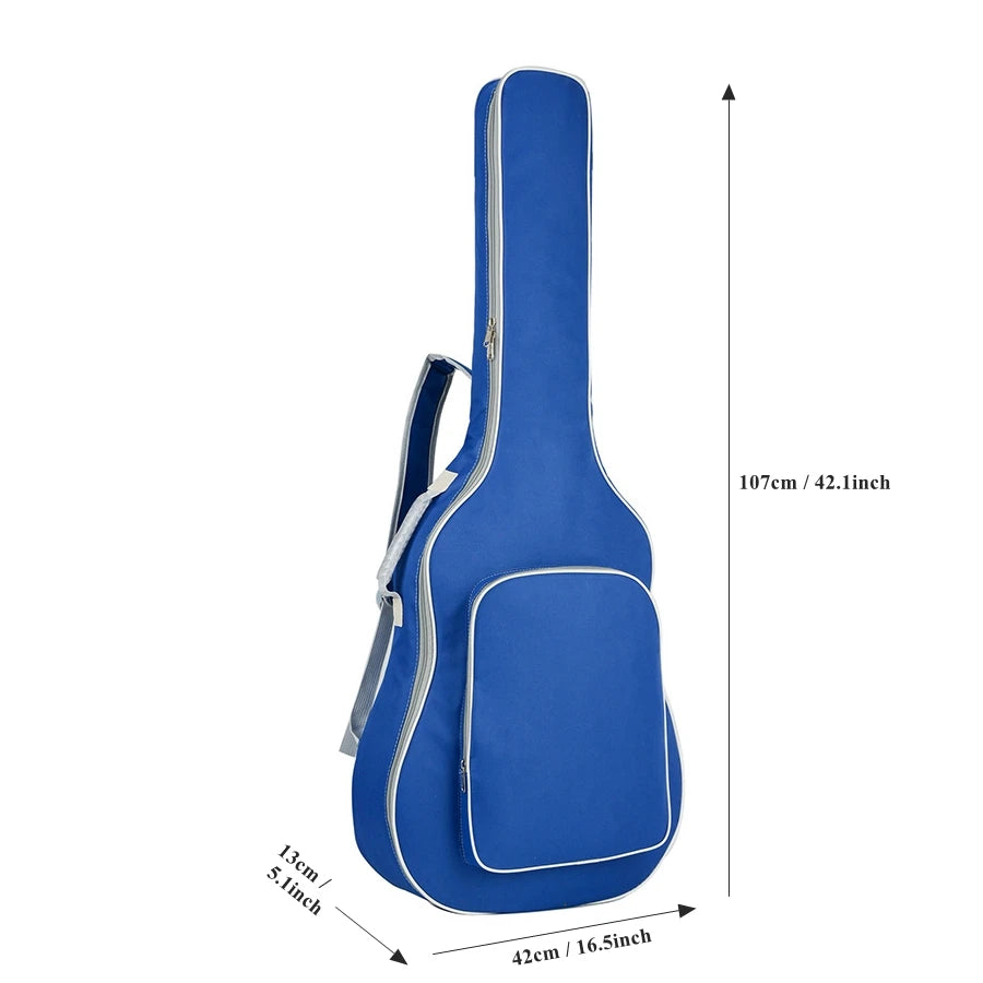 Funda acolchada para guitarra acústica 40/41 pulgadas, tela Oxford impermeable con bolsillo grande