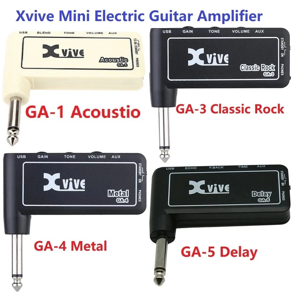 Mini amplificador portátil recargable para guitarra estilo Xvive GA4 — NO original