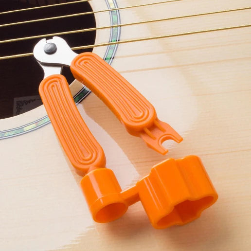 Enrollador de cuerdas 3 en 1 para guitarra, con cortador y extractor de clavijas, varios colores