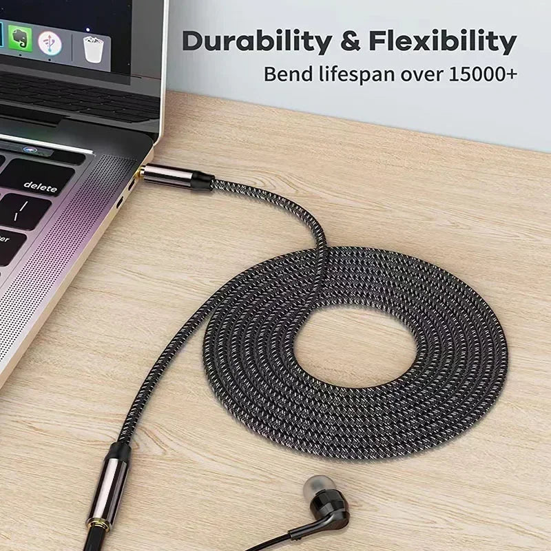Cable de extensión estéreo AUX 3,5 mm macho a hembra, genérico
