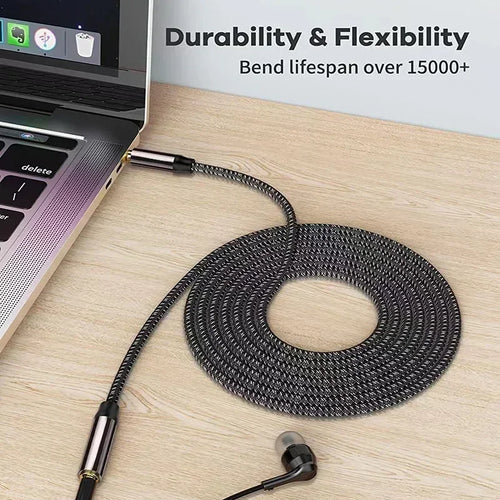 Cable de extensión estéreo AUX 3,5 mm macho a hembra, genérico