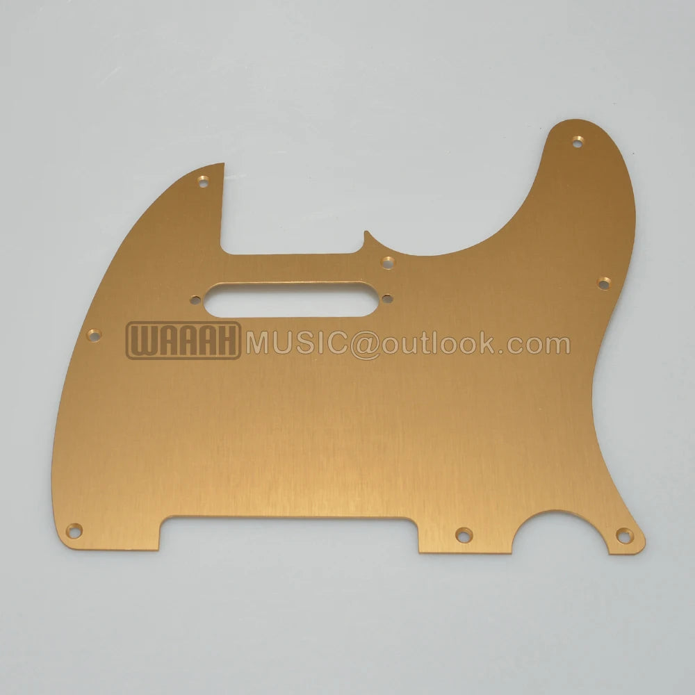 Pickguard de aluminio dorado para guitarra estilo Telecaster, 8 tornillos, compatible con Telecaster estándar