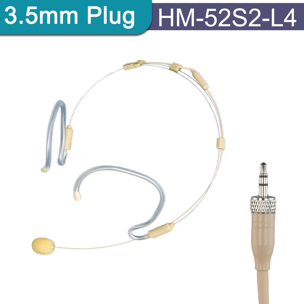 Micrófono de diadema FREEBOSS HM-52S con doble gancho para la oreja, plegable, omnidireccional, con cable de 1,2 m, para conferencias, karaoke y escenario