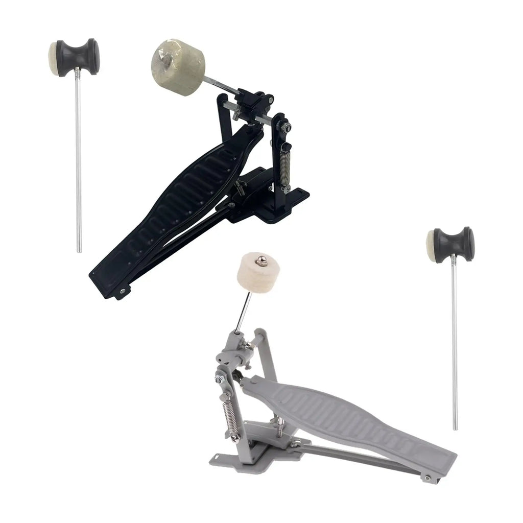 Pedal de bombo de aluminio con transmisión por cadena, simple, para batería