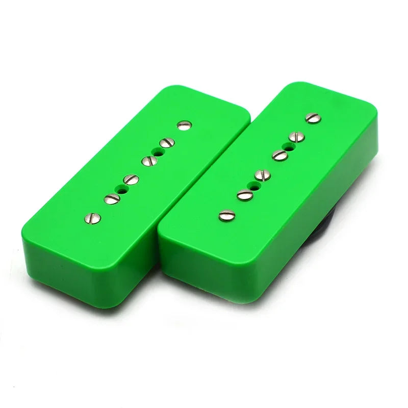 Pickup P90 soapbar single coil para guitarra eléctrica, unidad de mástil o puente o set de mástil y puente, en negro, blanco, marfil, verde o cromado