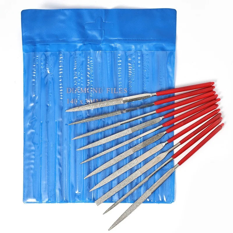 Set de 10 limas para trastes y cejilla de guitarra