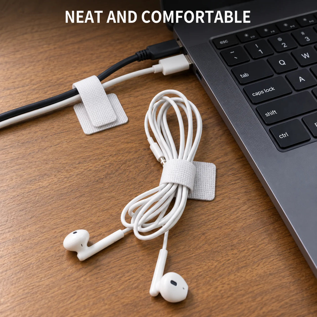 Organizador de cables tipo velcro reutilizable y autoadhesivo, paquetes de 5 a 100 piezas