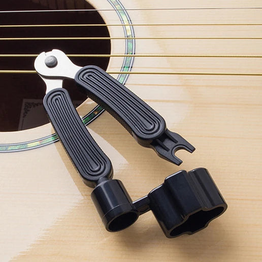 Enrollador de cuerdas 3 en 1 para guitarra, con cortador y extractor de clavijas, varios colores