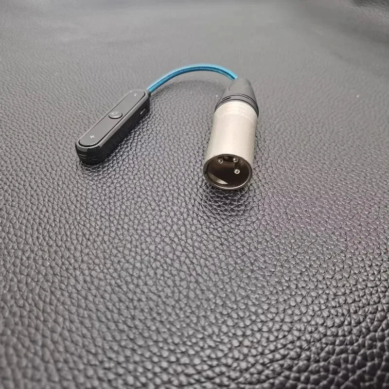 Receptor Bluetooth 5.2 con salida XLR macho de 3 pines, con micrófono y control remoto, para mezclador y parlante activo
