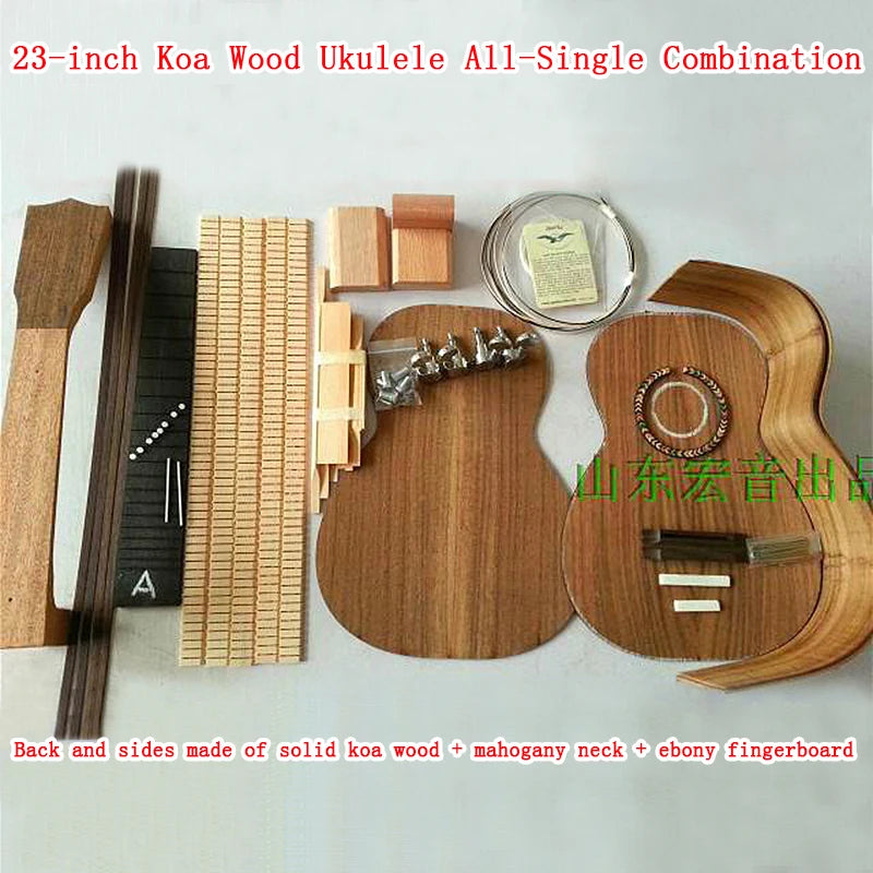 Kit DIY para armar ukelele de 23/26 pulgadas, en koa, caoba o palo de rosa (sin armar, requiere armado)