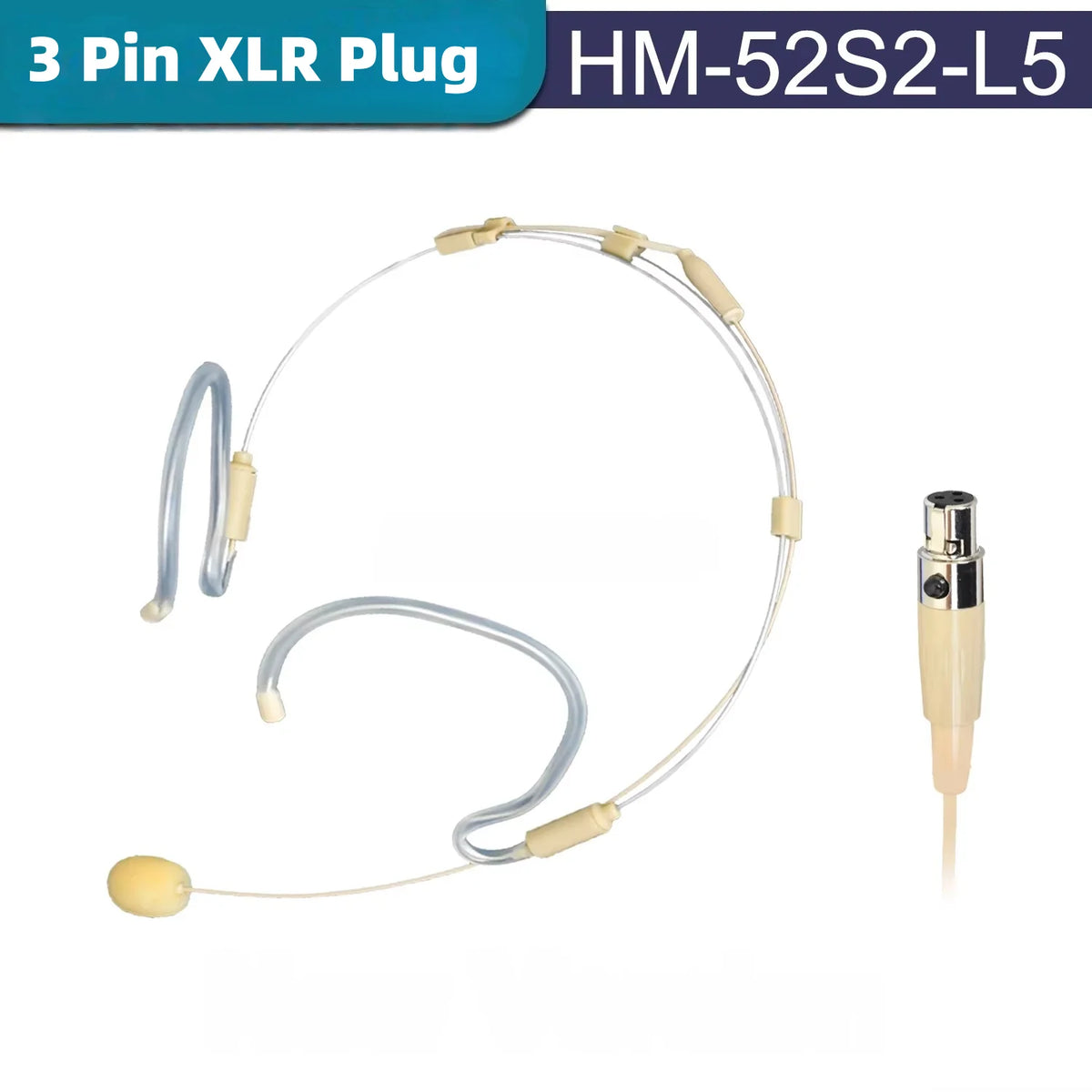 Micrófono de diadema FREEBOSS HM-52S con doble gancho para la oreja, plegable, omnidireccional, con cable de 1,2 m, para conferencias, karaoke y escenario