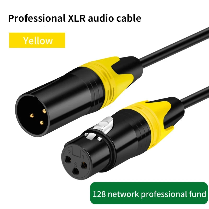 Cable XLR macho a XLR hembra, balanceado, para micrófono, mezclador y parlante, varios colores y largos