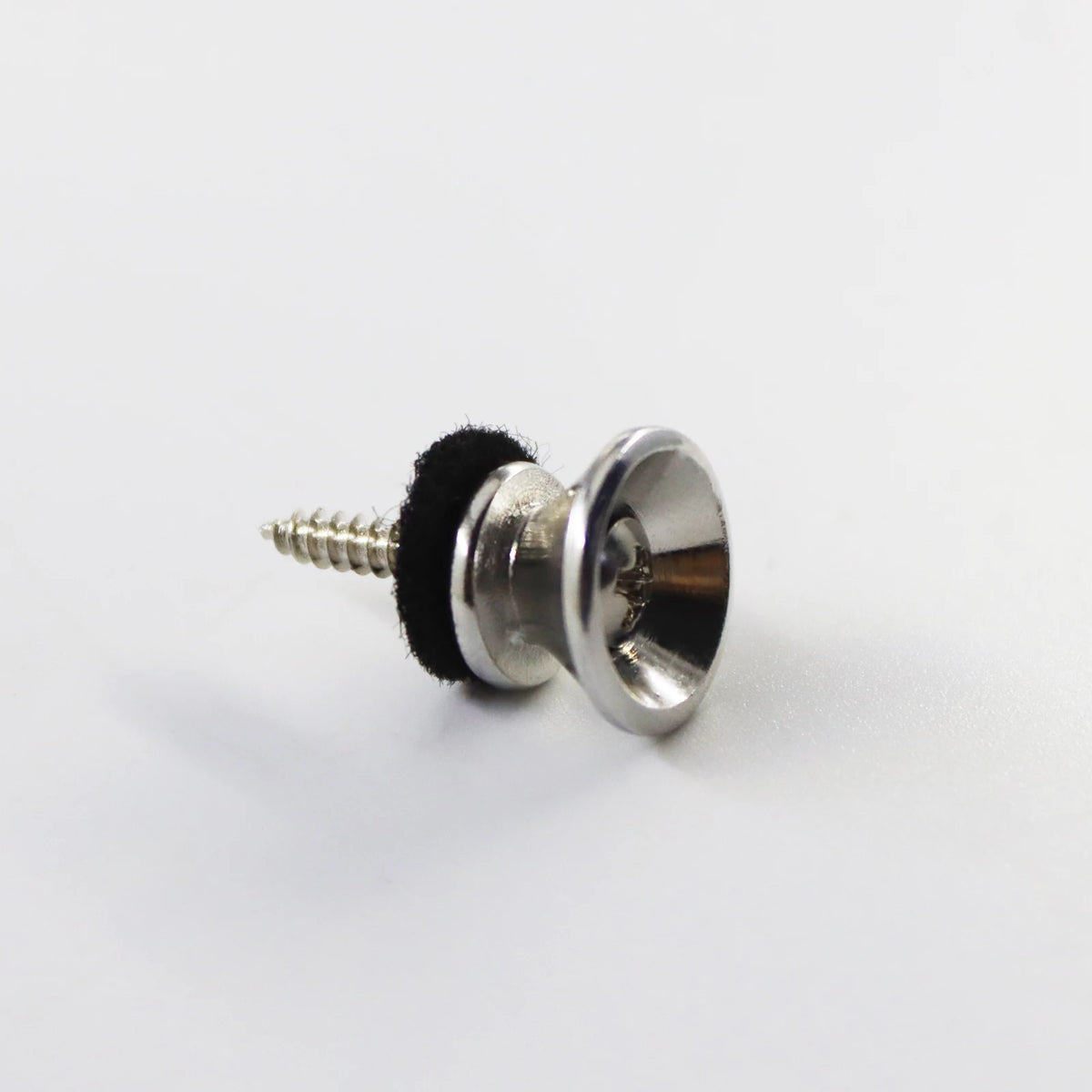 Botones de correa para guitarra en aleación, con tornillos y almohadillas de fieltro, en cromado, negro o dorado
