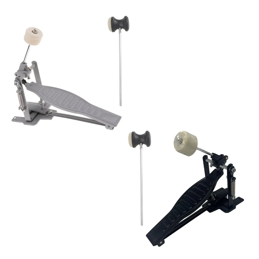 Pedal de bombo de aluminio con transmisión por cadena, simple, para batería