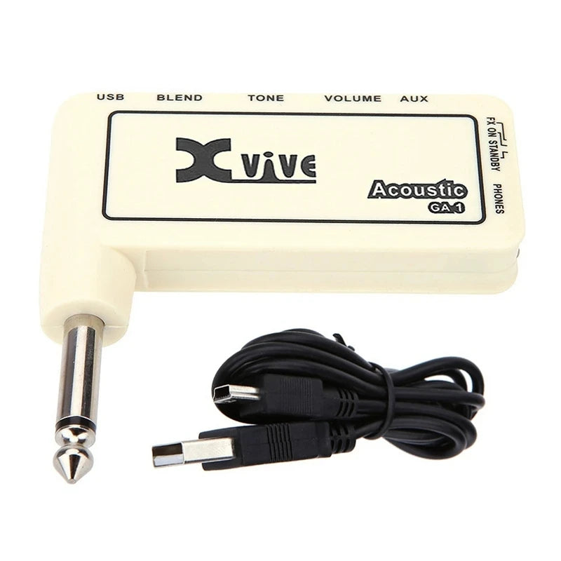 Mini amplificador portátil recargable para guitarra estilo Xvive GA4 — NO original