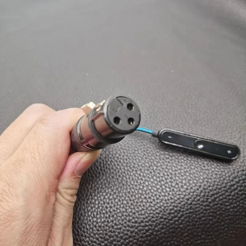 Receptor Bluetooth 5.2 con salida XLR macho de 3 pines, con micrófono y control remoto, para mezclador y parlante activo