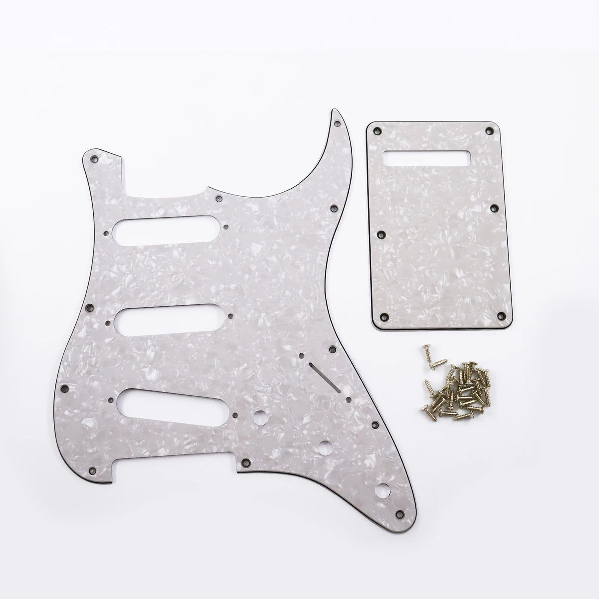 Pickguard para Stratocaster SSS, 11 tornillos, 3 capas con blindaje de aluminio, compatible con Stratocaster estándar americana y mexicana