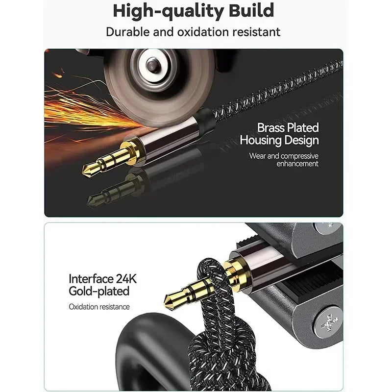 Cable de extensión estéreo AUX 3,5 mm macho a hembra, genérico