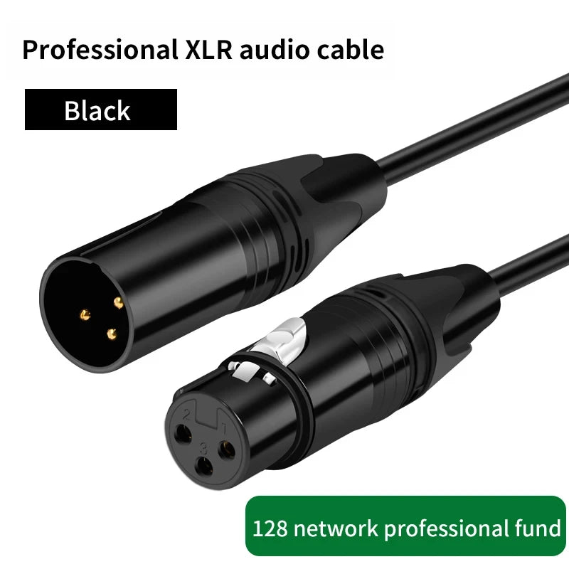 Cable XLR macho a XLR hembra, balanceado, para micrófono, mezclador y parlante, varios colores y largos
