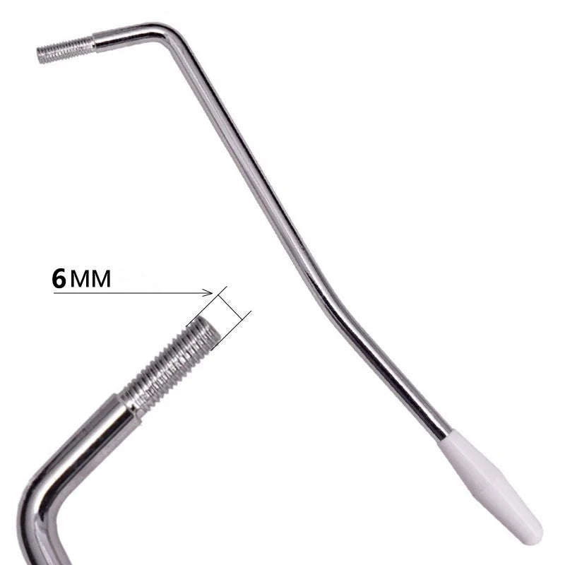 Palanca de trémolo (whammy bar) M6 para guitarra eléctrica, rosca de 6 mm, en dorado, plateado o negro