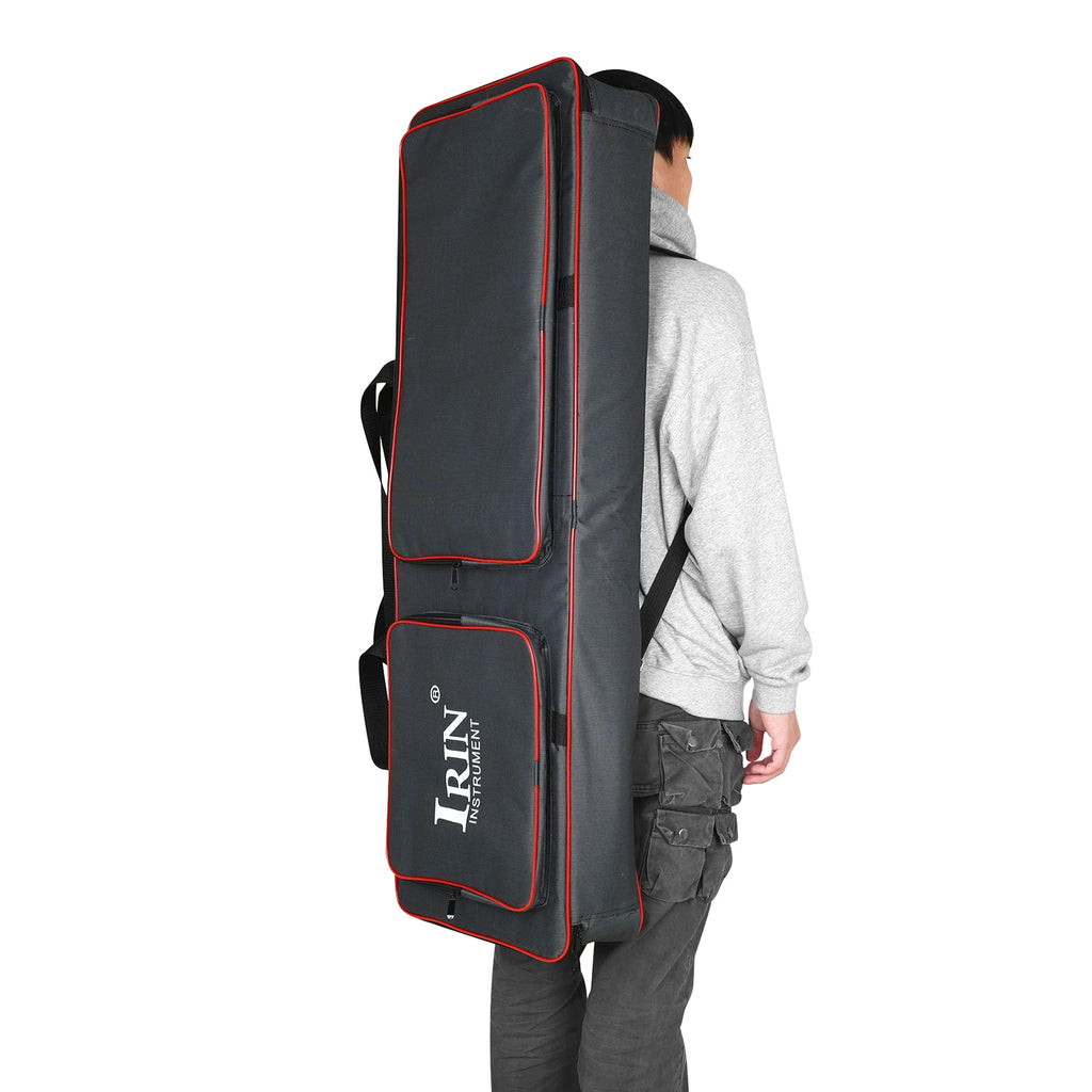 Funda acolchada para teclado electrónico 61/76 teclas, tela Oxford impermeable con bolsillos