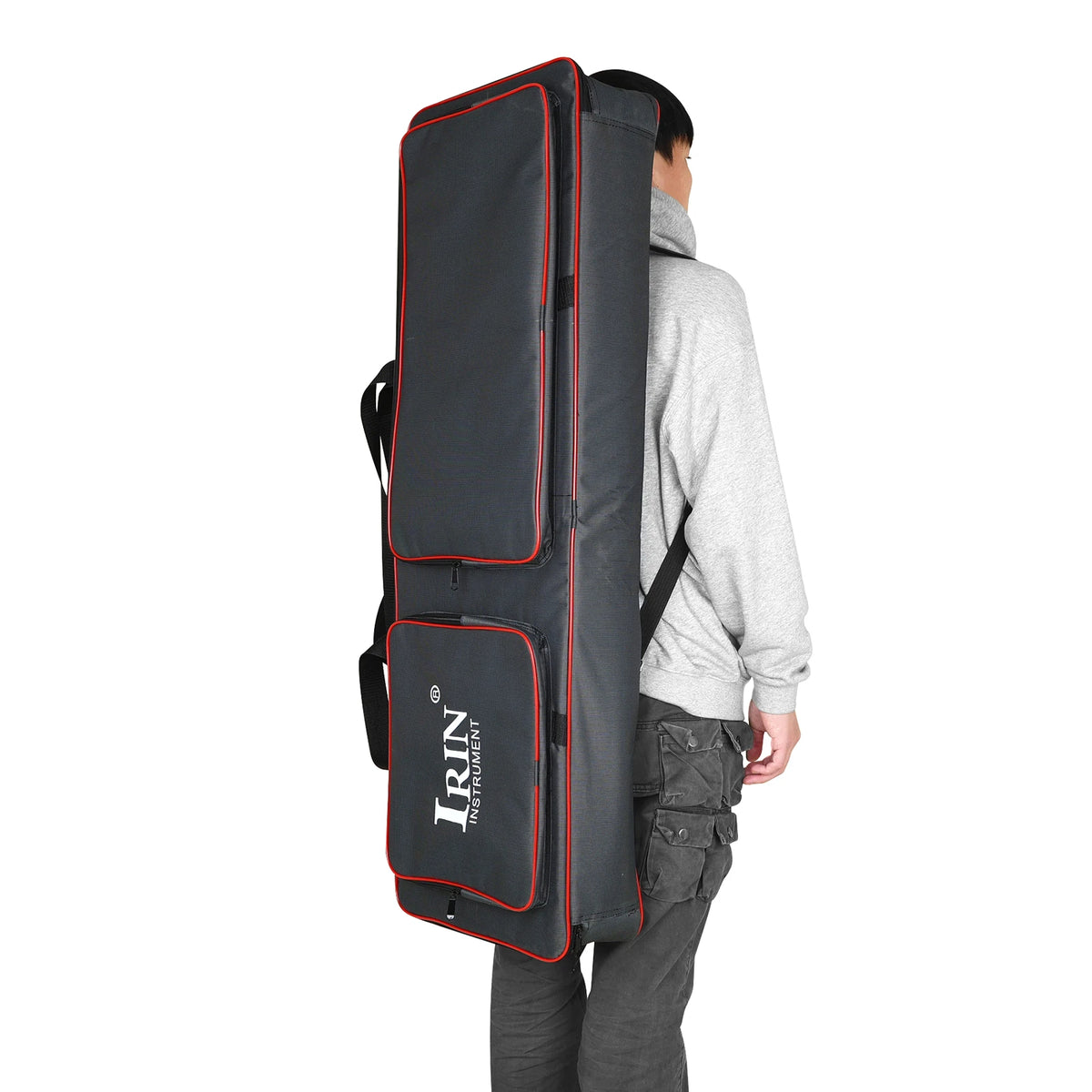 Funda acolchada para teclado electrónico 61/76 teclas, tela Oxford impermeable con bolsillos
