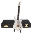 Guitarra eléctrica en miniatura de madera, modelo decorativo de colección, en 10, 14, 18 o 24 cm y en blanco, negro, rojo o marrón