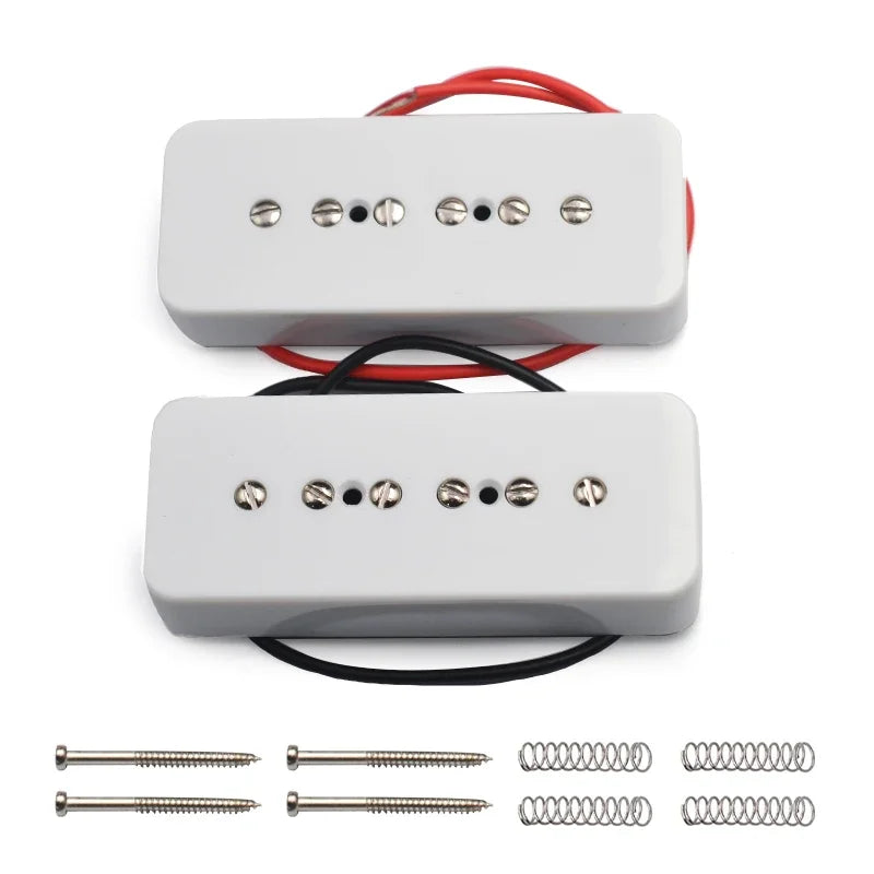 Pickup P90 soapbar single coil para guitarra eléctrica, unidad de mástil o puente o set de mástil y puente, en negro, blanco, marfil, verde o cromado