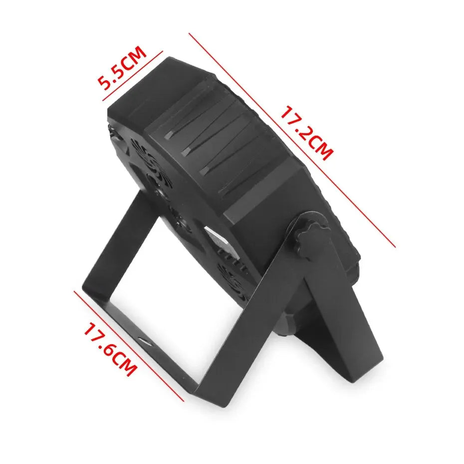 Foco PAR LED plano de 36 LED RGBW 3 en 1 con DMX 512 para escenario, DJ, bar y fiestas, 36W, voltaje 90–240V, enchufe EU o US