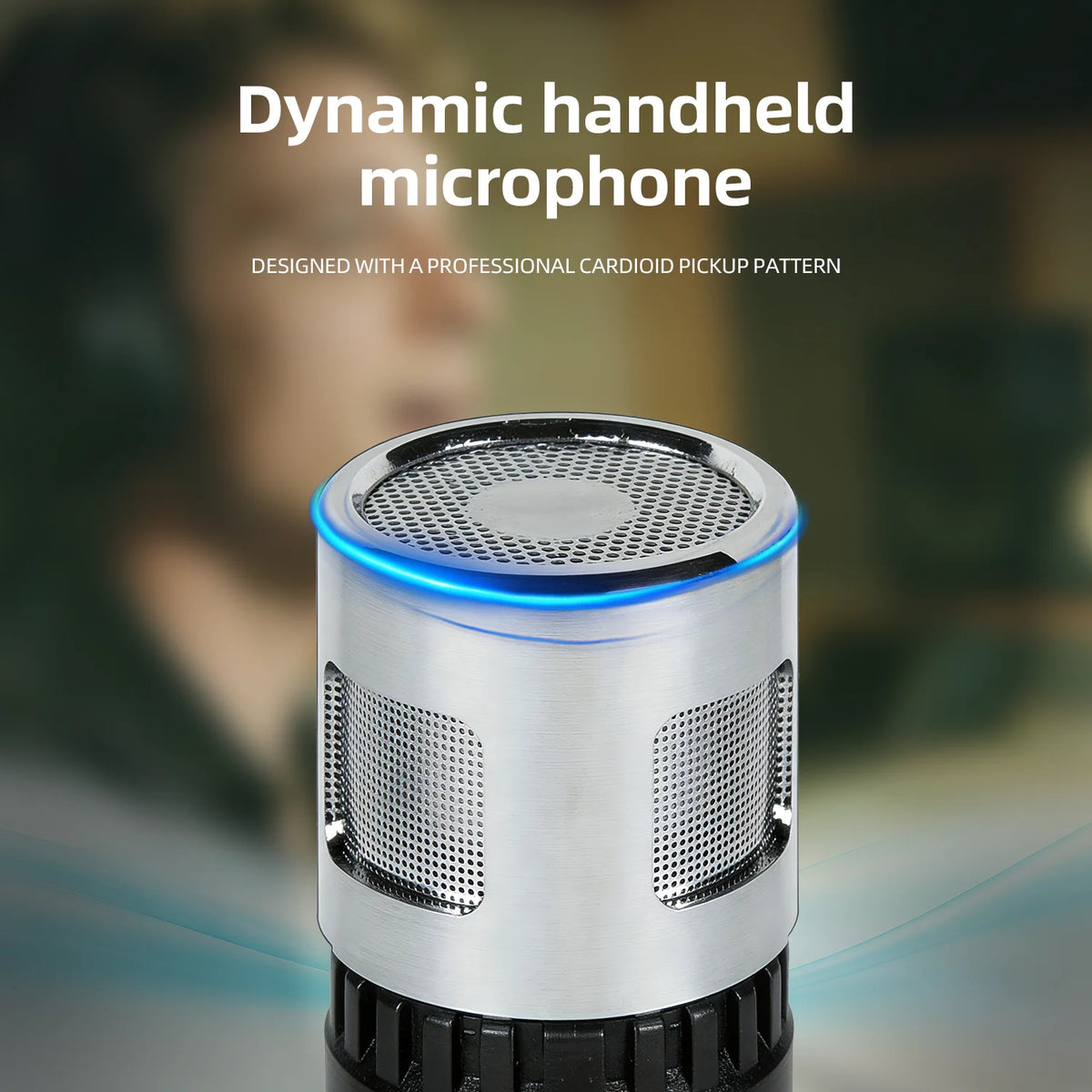 Micrófono dinámico de mano LexiNova K-M8 de metal con interruptor, para escenario, karaoke y grabación vocal