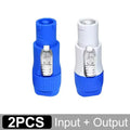 Conector tipo PowerCON 20A 250V para cable de iluminación y audio, entrada azul y salida gris
