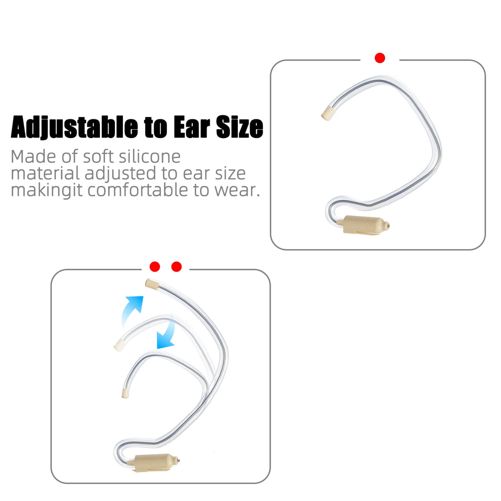 Micrófono de diadema FREEBOSS HM-52S con doble gancho para la oreja, plegable, omnidireccional, con cable de 1,2 m, para conferencias, karaoke y escenario