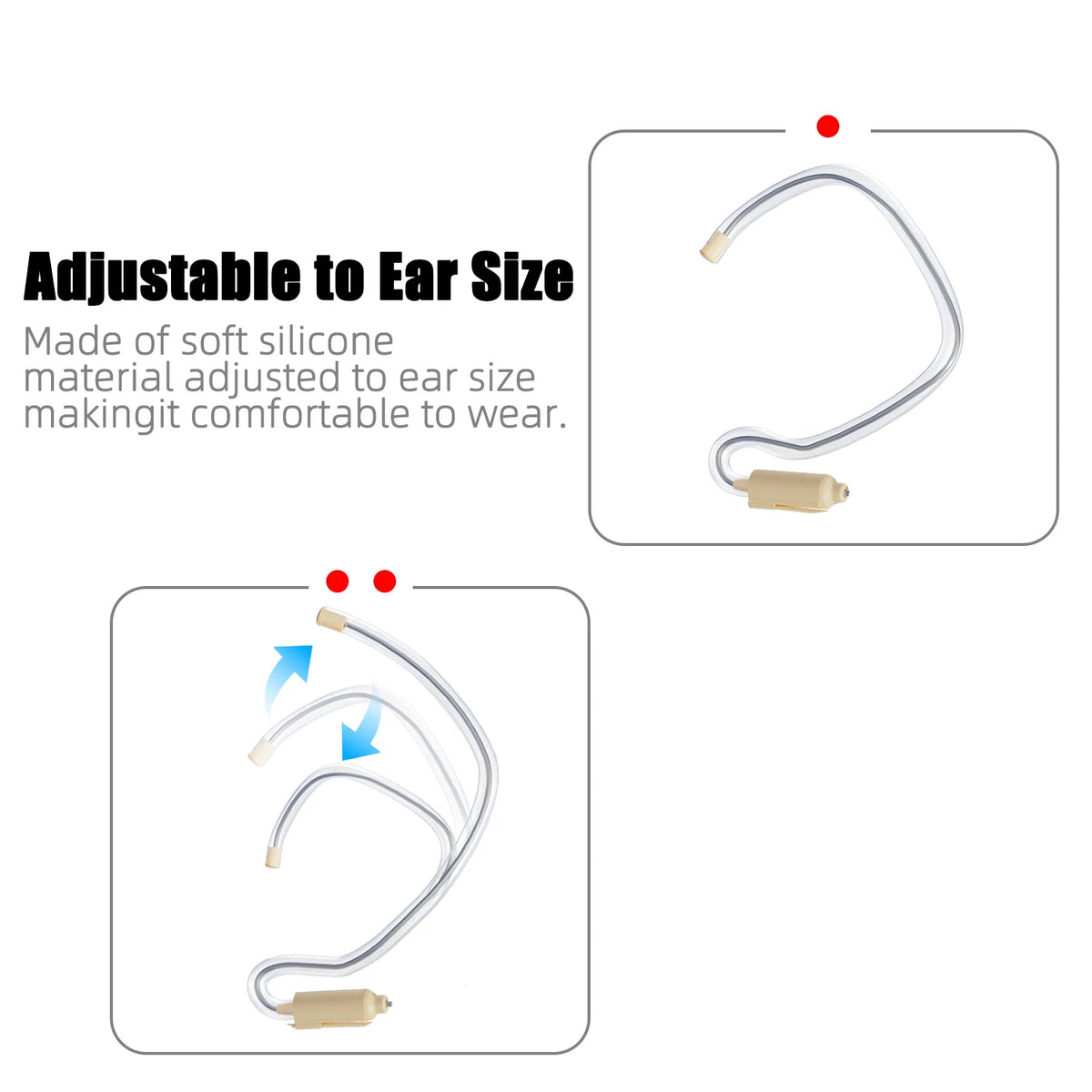 Micrófono de diadema FREEBOSS HM-52S con doble gancho para la oreja, plegable, omnidireccional, con cable de 1,2 m, para conferencias, karaoke y escenario
