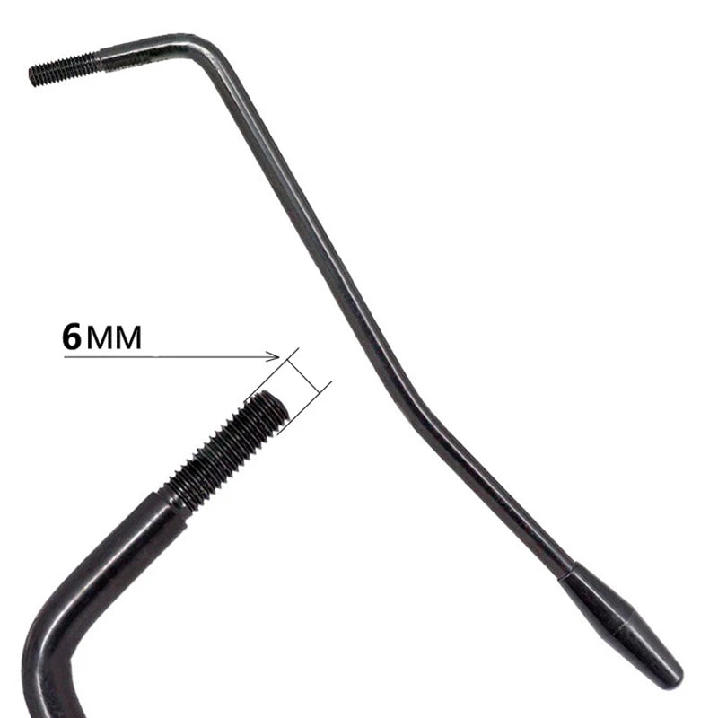 Palanca de trémolo (whammy bar) M6 para guitarra eléctrica, rosca de 6 mm, en dorado, plateado o negro