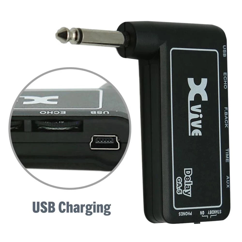 Mini amplificador portátil recargable para guitarra estilo Xvive GA4 — NO original
