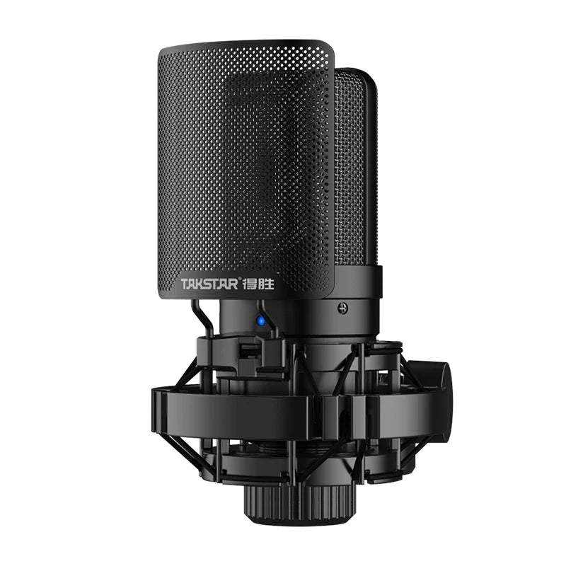 Micrófono de condensador TAKSTAR SM-8B (2.ª generación) XLR para estudio, grabación de voz, doblaje y podcast, con esponja antiviento