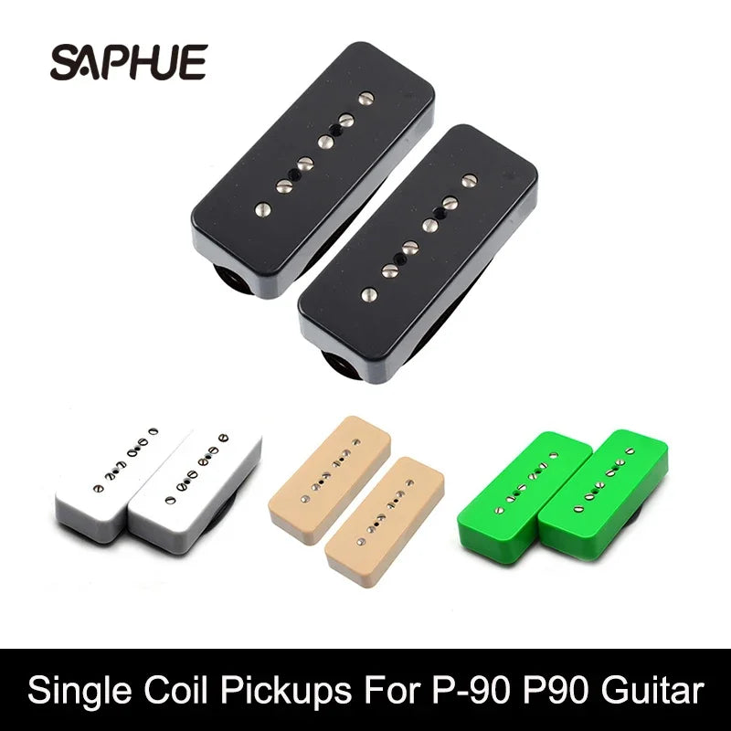 Pickup P90 soapbar single coil para guitarra eléctrica, unidad de mástil o puente o set de mástil y puente, en negro, blanco, marfil, verde o cromado