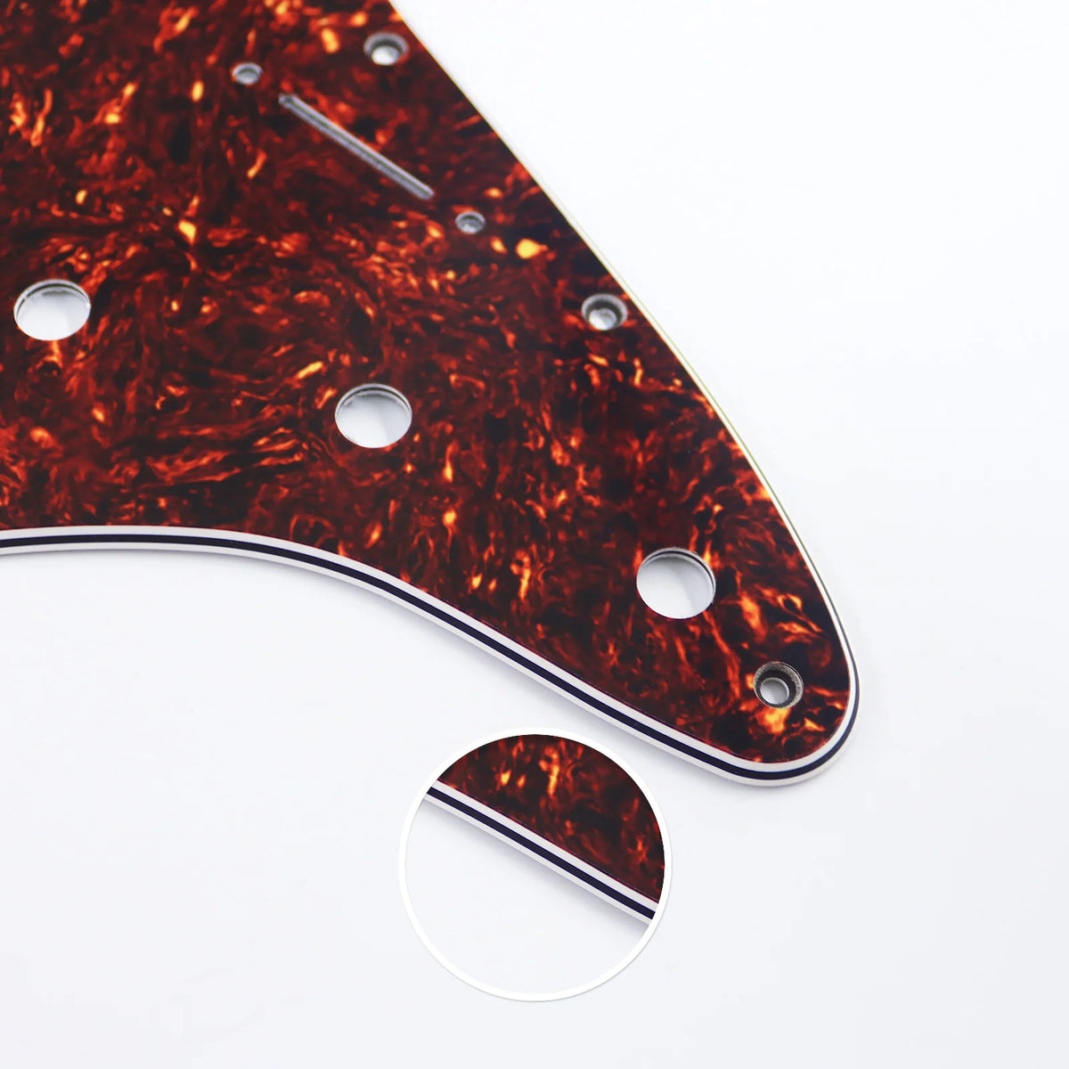 Pickguard para Stratocaster SSS, 11 tornillos, 3 capas con blindaje de aluminio, compatible con Stratocaster estándar americana y mexicana