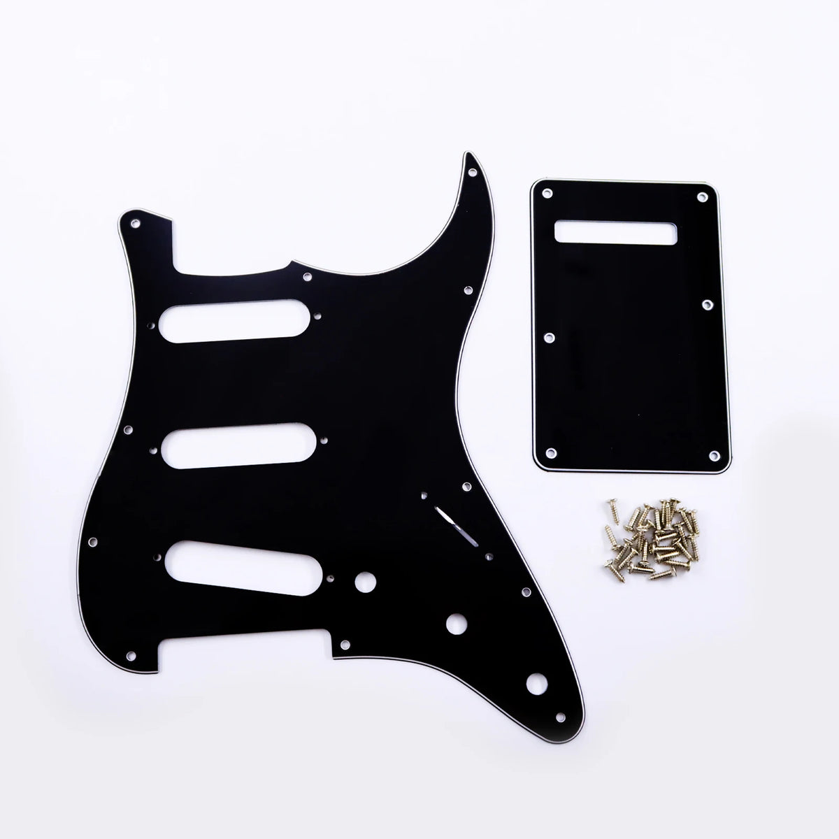 Pickguard para Stratocaster SSS, 11 tornillos, 3 capas con blindaje de aluminio, compatible con Stratocaster estándar americana y mexicana