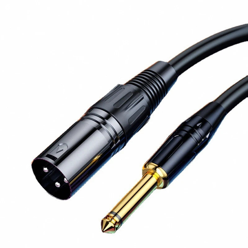 Cable XLR hembra a plug TS 6,35 mm mono para micrófono, guitarra y mezclador