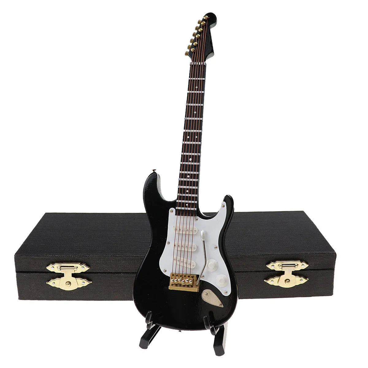 Guitarra eléctrica en miniatura de madera, modelo decorativo de colección, en 10, 14, 18 o 24 cm y en blanco, negro, rojo o marrón