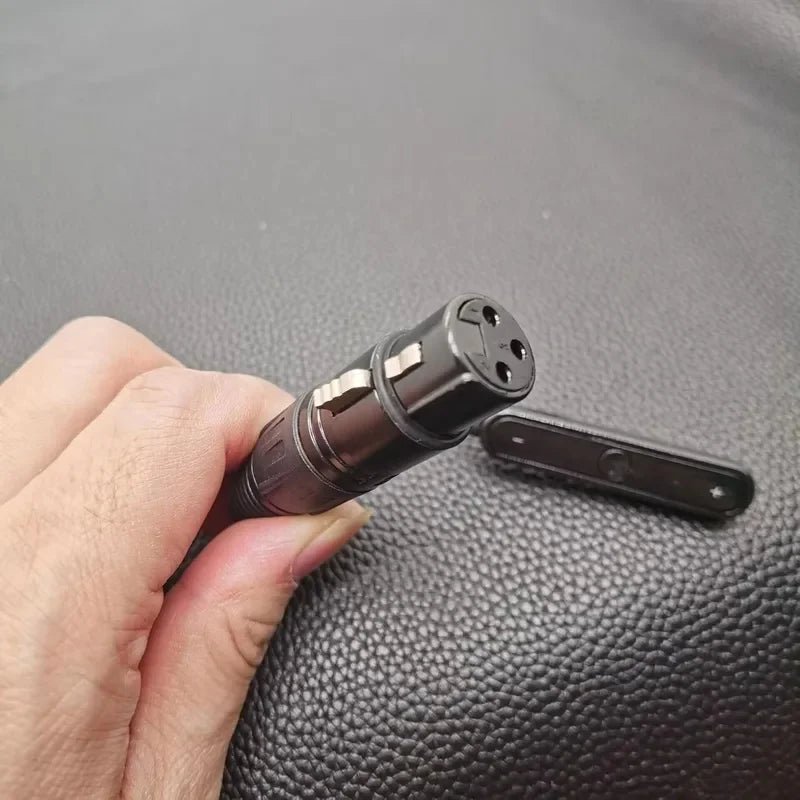 Receptor Bluetooth 5.2 con salida XLR macho de 3 pines, con micrófono y control remoto, para mezclador y parlante activo