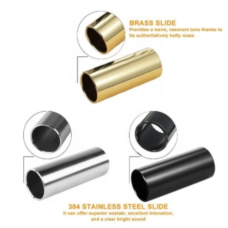 Slide para guitarra, 60 mm, metal y vidrio