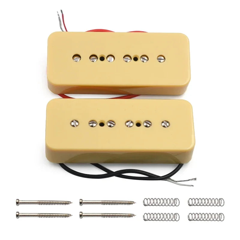 Pickup P90 soapbar single coil para guitarra eléctrica, unidad de mástil o puente o set de mástil y puente, en negro, blanco, marfil, verde o cromado
