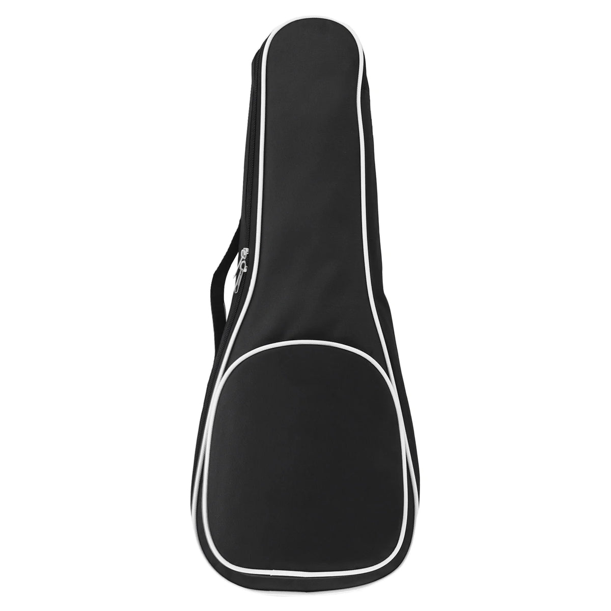 Funda acolchada para ukelele 21/23/26 pulgadas, tela Oxford impermeable negra con bolsillo