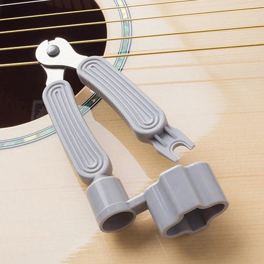 Enrollador de cuerdas 3 en 1 para guitarra, con cortador y extractor de clavijas, varios colores