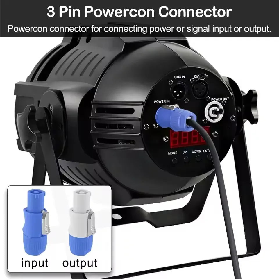 Conector tipo PowerCON 20A 250V para cable de iluminación y audio, entrada azul y salida gris