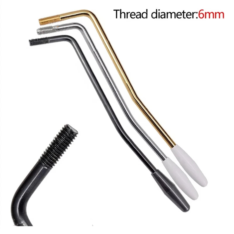 Palanca de trémolo (whammy bar) M6 para guitarra eléctrica, rosca de 6 mm, en dorado, plateado o negro