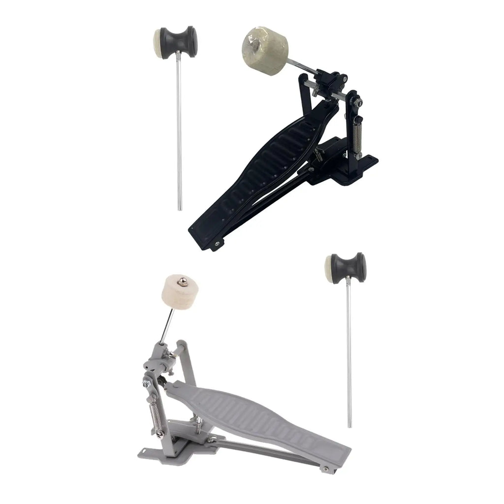 Pedal de bombo de aluminio con transmisión por cadena, simple, para batería